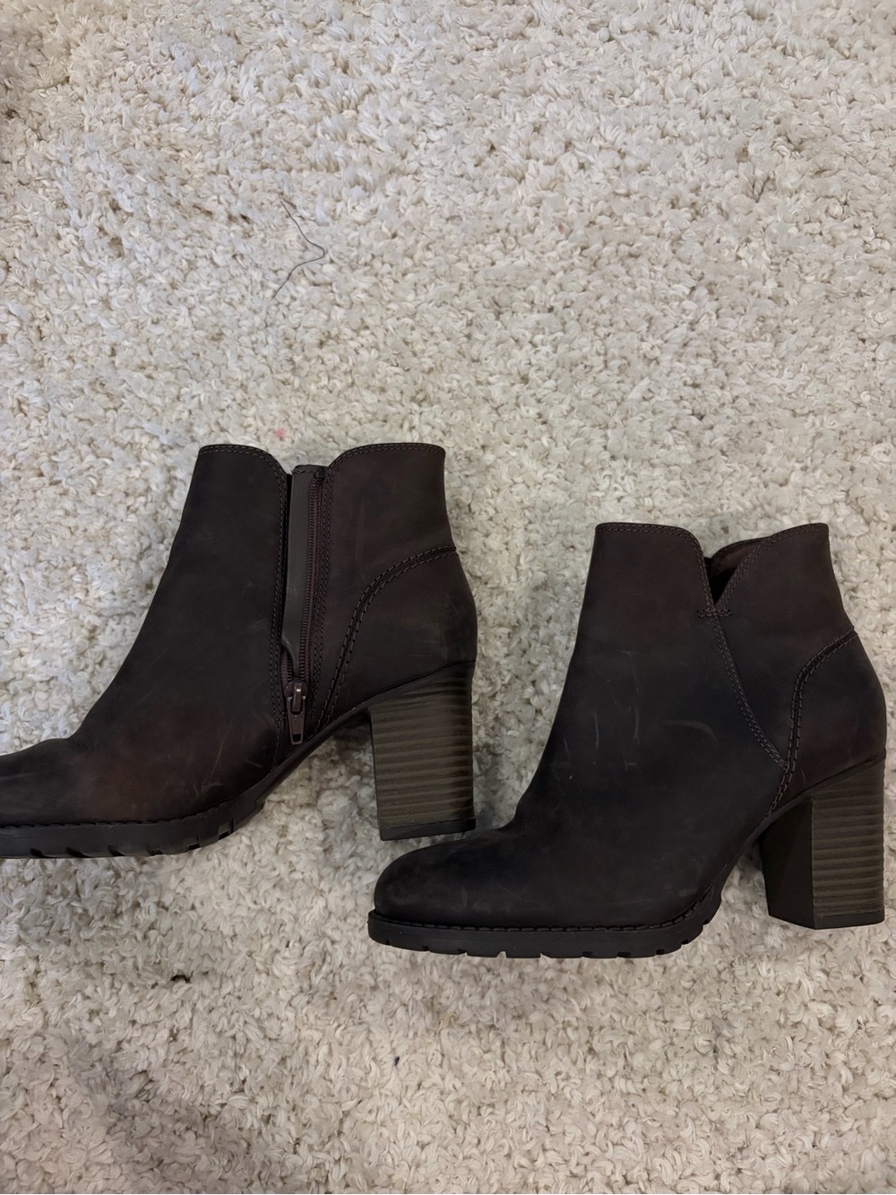 Clark’s Collection B Dark Brown Heeled Ankle Booties